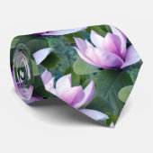Cravate Motif de fleurs Magnolia (Roulé)