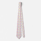 Cravate Motif de fleurs mignonnes multicolores (Devant)