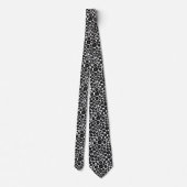 Cravate Motif de fleurs - noir et blanc (Dos)
