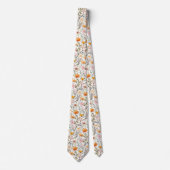 Cravate Motif de fleurs rétro Motif Fleur sauvage brillant (Devant)