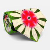 Cravate Motif de fleurs rose et blanche (Roulé)