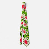 Cravate Motif de fleurs rose et blanche (Dos)