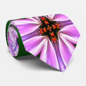 Cravate Motif de fleurs rose pâle (Roulé)