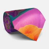 Cravate Motif de fleurs tropicales hawaïennes (Roulé)