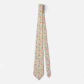 Cravate Motif de floraison de tulipe pastel (Devant)