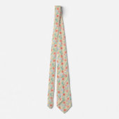 Cravate Motif de floraison de tulipe pastel (Dos)