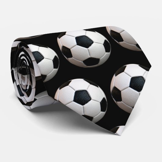 Cravate Motif de football cool | Sport (Roulé)