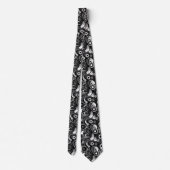 Cravate Motif de formes abstraites noir et blanc (Dos)