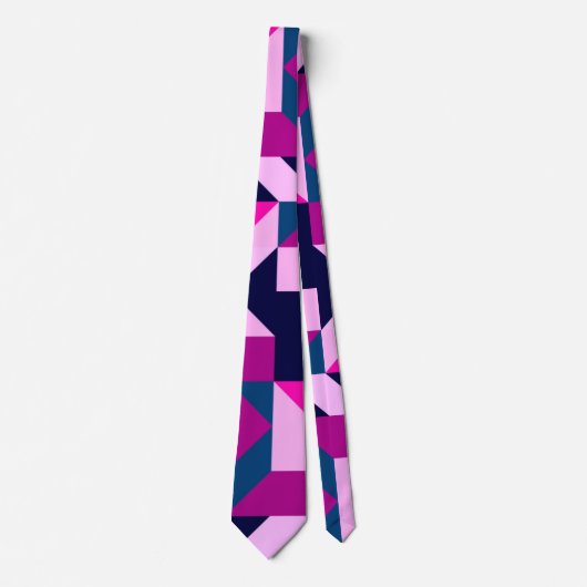 Cravate Motif de formes géométriques triangles et carrés (Devant)