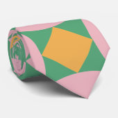 Cravate Motif de formes moyennes du milieu du siècle rétro (Roulé)