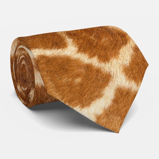 Cravate Motif de fourrure de girafe (Roulé)