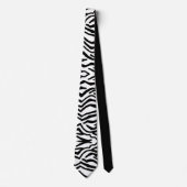 Cravate Motif de fourrure noir et blanc Zebra (Devant)