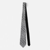 Cravate Motif de fourrure noir et blanc Zebra (Devant)