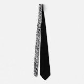Cravate Motif de fourrure noir et blanc Zebra (Dos)