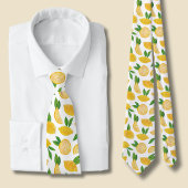 Cravate Motif de fruit d'agrumes de citron