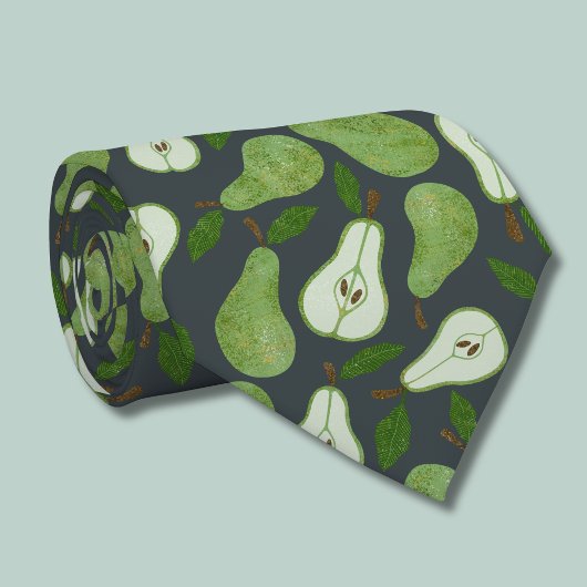Cravate Motif de fruit poire de verger