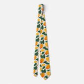 Cravate Motif de fruits d'agrumes avec Feuilles verts (Dos)