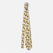 Cravate Motif de fruits d'agrumes avec Feuilles verts (2) (Dos)
