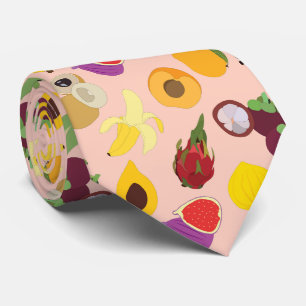 Cravate Motif de fruits tropicaux mélés