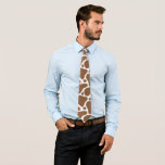 Cravate motif de girafe abstraite Brown et blanche<br><div class="desc">motif Brown et blanc abstrait girafe sans soudure. Design poster de animal moderne cool.</div>