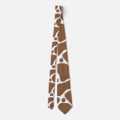 Cravate motif de girafe abstraite Brown et blanche (Dos)