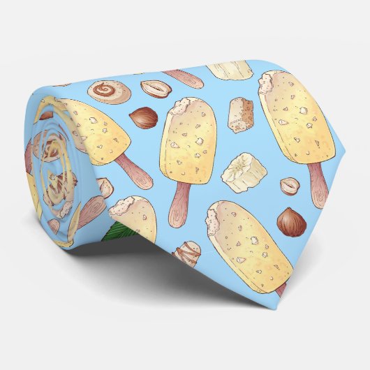 Cravate motif de glace cool carrelée (Roulé)