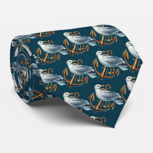 Cravate Motif de goéland carrelé cool 