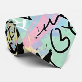 Cravate Motif de graffiti urbain coloré (9) (Roulé)