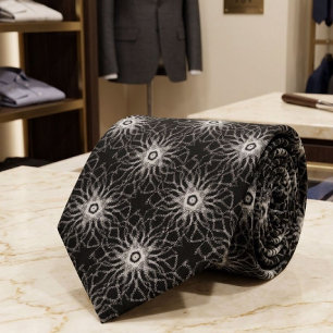 Cravate Motif de hachures croisées symétriques abstrait