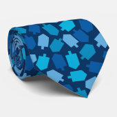 Cravate Motif de Hanoukka Chanukah Driedel (Roulé)