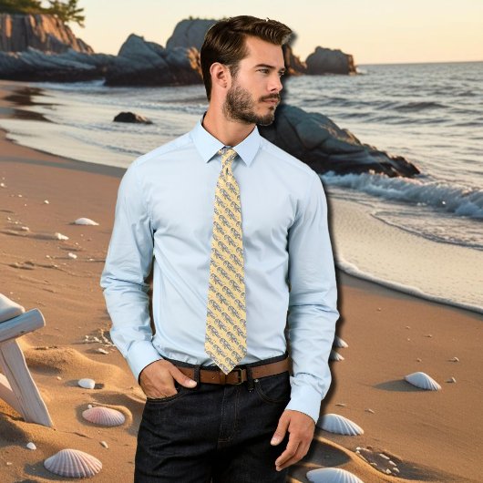 Cravate motif de homard vintage drawig