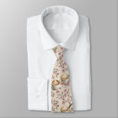 Cravate Motif de housse de café Fleur de Cerisier (6) (Attaché)