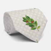 Cravate Motif de houx de vacances (Roulé)