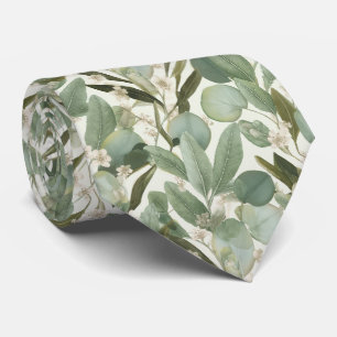 Cravate Motif de jardin botanique feuillu