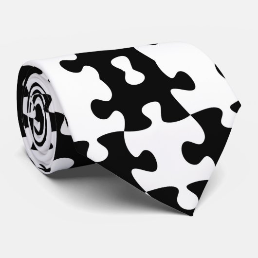 Cravate Motif de Jigsaw (Roulé)