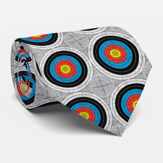 Cravate Motif de la cible de tir à l'arc moderne du milieu (Roulé)