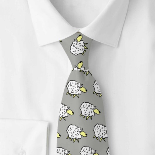 Cravate Motif De La Conception De Moutons Laineux
