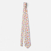 Cravate Motif de la gomme à bulle coloré rétro (Dos)