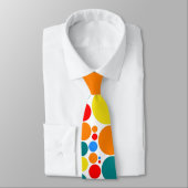 Cravate Motif de la mosaïque Retro Polka Dot #7 (Attaché)
