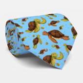 Cravate Motif de la tortue de mer (Roulé)