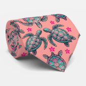 Cravate Motif de la tortue de mer (Roulé)