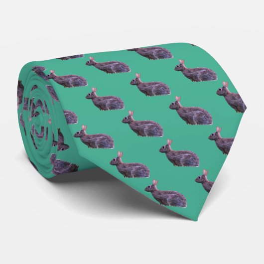 Cravate Motif de lapin Brown (Roulé)
