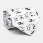 Cravate Motif de léopard de neige (Roulé)