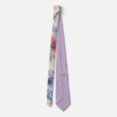 Cravate Motif de libellule florale à l'aquarelle (Dos)