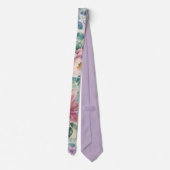 Cravate Motif de libellule florale à l'aquarelle (Dos)