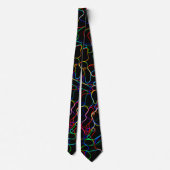 Cravate Motif de ligne courbe multicolore Neon -COOL (Dos)