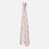 Cravate Motif de ligne florale abstrait moderne (2) (Dos)