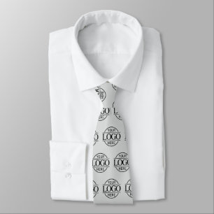 Cravate Motif de logo d'entreprise de marque personnalisée