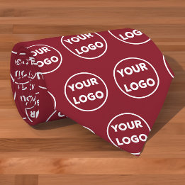 Cravate Motif de logo d'entreprise personnalisé sur Bourgo
