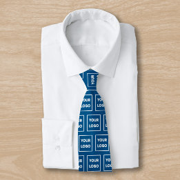 Cravate Motif de logo d'entreprise personnalisé sur le côt